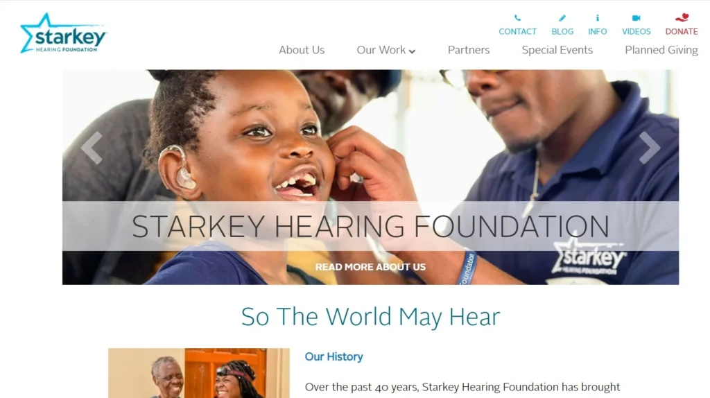 starkey hearing foundation website